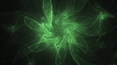 Soyut fraktal ışık arkaplanı 3 boyutlu oluşturuluyor