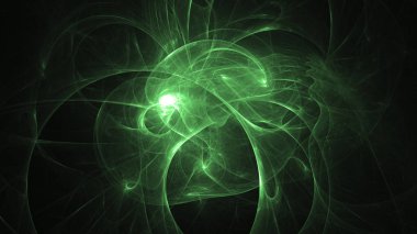 Soyut fraktal ışık arkaplanı 3 boyutlu oluşturuluyor