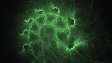 Soyut fraktal ışık arkaplanı 3 boyutlu oluşturuluyor