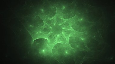 Soyut fraktal ışık arkaplanı 3 boyutlu oluşturuluyor