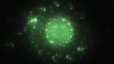 Soyut fraktal ışık arkaplanı 3 boyutlu oluşturuluyor