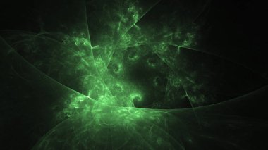 Soyut fraktal ışık arkaplanı 3 boyutlu oluşturuluyor