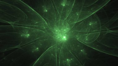 Soyut fraktal ışık arkaplanı 3 boyutlu oluşturuluyor