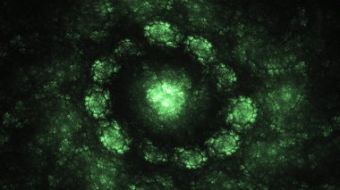Soyut fraktal ışık arkaplanı 3 boyutlu oluşturuluyor