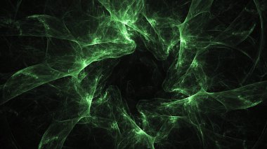 Soyut fraktal ışık arkaplanı 3 boyutlu oluşturuluyor