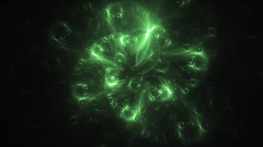 Soyut fraktal ışık arkaplanı 3 boyutlu oluşturuluyor