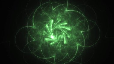 Soyut fraktal ışık arkaplanı 3 boyutlu oluşturuluyor