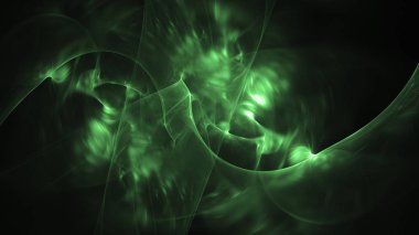 Soyut fraktal ışık arkaplanı 3 boyutlu oluşturuluyor