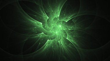 Soyut fraktal ışık arkaplanı 3 boyutlu oluşturuluyor
