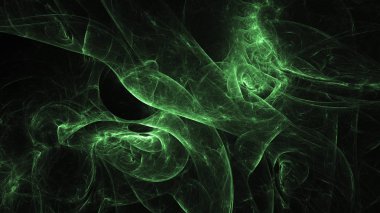 Soyut fraktal ışık arkaplanı 3 boyutlu oluşturuluyor