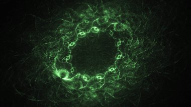Soyut fraktal ışık arkaplanı 3 boyutlu oluşturuluyor