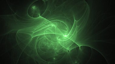 Soyut fraktal ışık arkaplanı 3 boyutlu oluşturuluyor