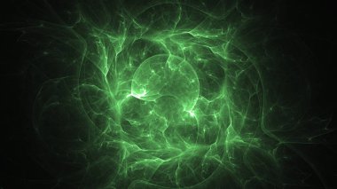 Soyut fraktal ışık arkaplanı 3 boyutlu oluşturuluyor