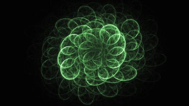 Soyut fraktal ışık arkaplanı 3 boyutlu oluşturuluyor