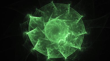 Soyut fraktal ışık arkaplanı 3 boyutlu oluşturuluyor