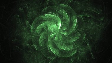 Soyut fraktal ışık arkaplanı 3 boyutlu oluşturuluyor