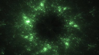 Soyut fraktal ışık arkaplanı 3 boyutlu oluşturuluyor