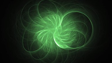 Soyut fraktal ışık arkaplanı 3 boyutlu oluşturuluyor