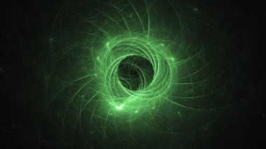 Soyut fraktal ışık arkaplanı 3 boyutlu oluşturuluyor