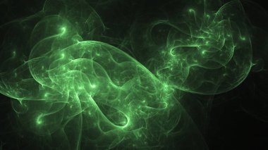 Soyut fraktal ışık arkaplanı 3 boyutlu oluşturuluyor