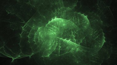 Soyut fraktal ışık arkaplanı 3 boyutlu oluşturuluyor