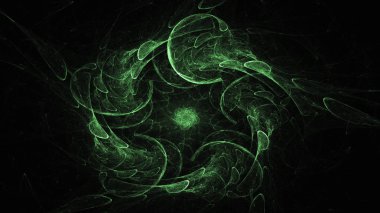 Soyut fraktal ışık arkaplanı 3 boyutlu oluşturuluyor