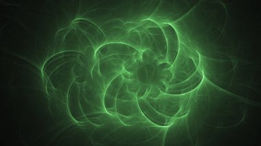 Soyut fraktal ışık arkaplanı 3 boyutlu oluşturuluyor