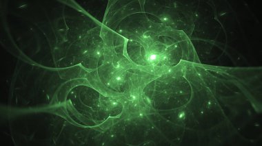 Soyut fraktal ışık arkaplanı 3 boyutlu oluşturuluyor