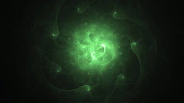 Soyut fraktal ışık arkaplanı 3 boyutlu oluşturuluyor