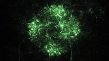 Soyut fraktal ışık arkaplanı 3 boyutlu oluşturuluyor