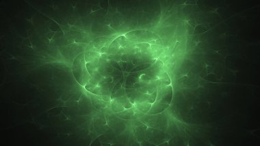 Soyut fraktal ışık arkaplanı 3 boyutlu oluşturuluyor