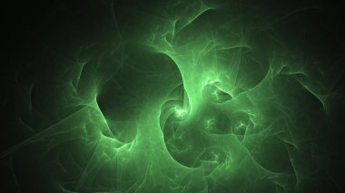 Soyut fraktal ışık arkaplanı 3 boyutlu oluşturuluyor