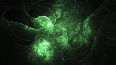 Soyut fraktal ışık arkaplanı 3 boyutlu oluşturuluyor