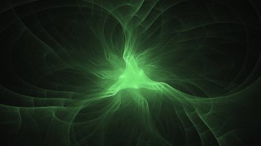 Soyut fraktal ışık arkaplanı 3 boyutlu oluşturuluyor