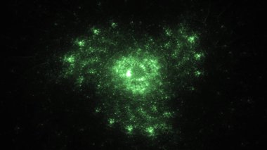 Soyut fraktal ışık arkaplanı 3 boyutlu oluşturuluyor