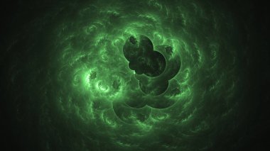 Soyut fraktal ışık arkaplanı 3 boyutlu oluşturuluyor