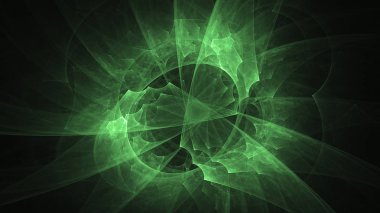 Soyut fraktal ışık arkaplanı 3 boyutlu oluşturuluyor