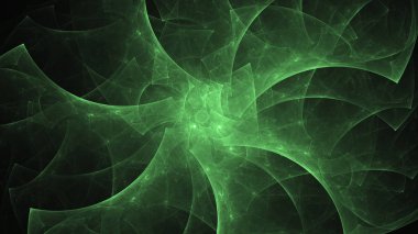 Soyut fraktal ışık arkaplanı 3 boyutlu oluşturuluyor