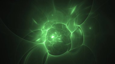 Soyut fraktal ışık arkaplanı 3 boyutlu oluşturuluyor