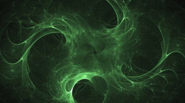 Soyut fraktal ışık arkaplanı 3 boyutlu oluşturuluyor