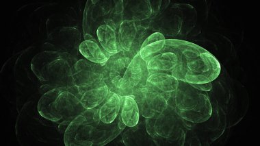 Soyut fraktal ışık arkaplanı 3 boyutlu oluşturuluyor