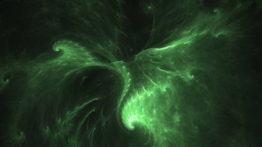 Soyut fraktal ışık arkaplanı 3 boyutlu oluşturuluyor