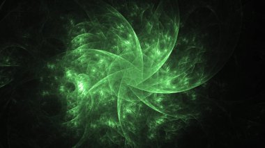Soyut fraktal ışık arkaplanı 3 boyutlu oluşturuluyor
