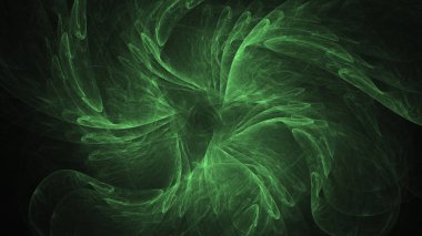 Soyut fraktal ışık arkaplanı 3 boyutlu oluşturuluyor
