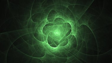 Soyut fraktal ışık arkaplanı 3 boyutlu oluşturuluyor