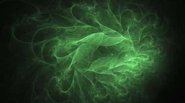 Soyut fraktal ışık arkaplanı 3 boyutlu oluşturuluyor