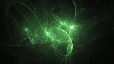 Soyut fraktal ışık arkaplanı 3 boyutlu oluşturuluyor