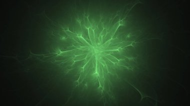 Soyut fraktal ışık arkaplanı 3 boyutlu oluşturuluyor