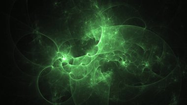 Soyut fraktal ışık arkaplanı 3 boyutlu oluşturuluyor