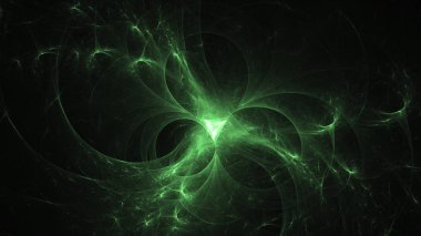 Soyut fraktal ışık arkaplanı 3 boyutlu oluşturuluyor